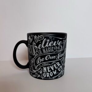 Disney Parks Large Black Chalkboard Art Mug Believe in Magic Be our Guest